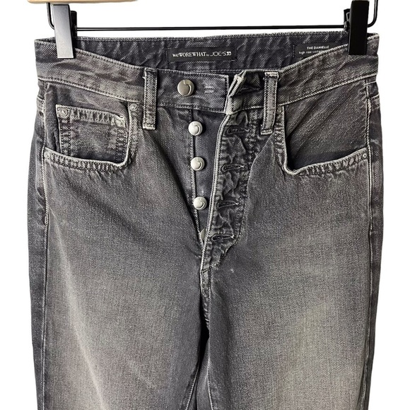 WeWoreWhat The Danielle Vintage Straight Jeans High Rise Size 23 Gray Button Fly - Picture 4 of 9